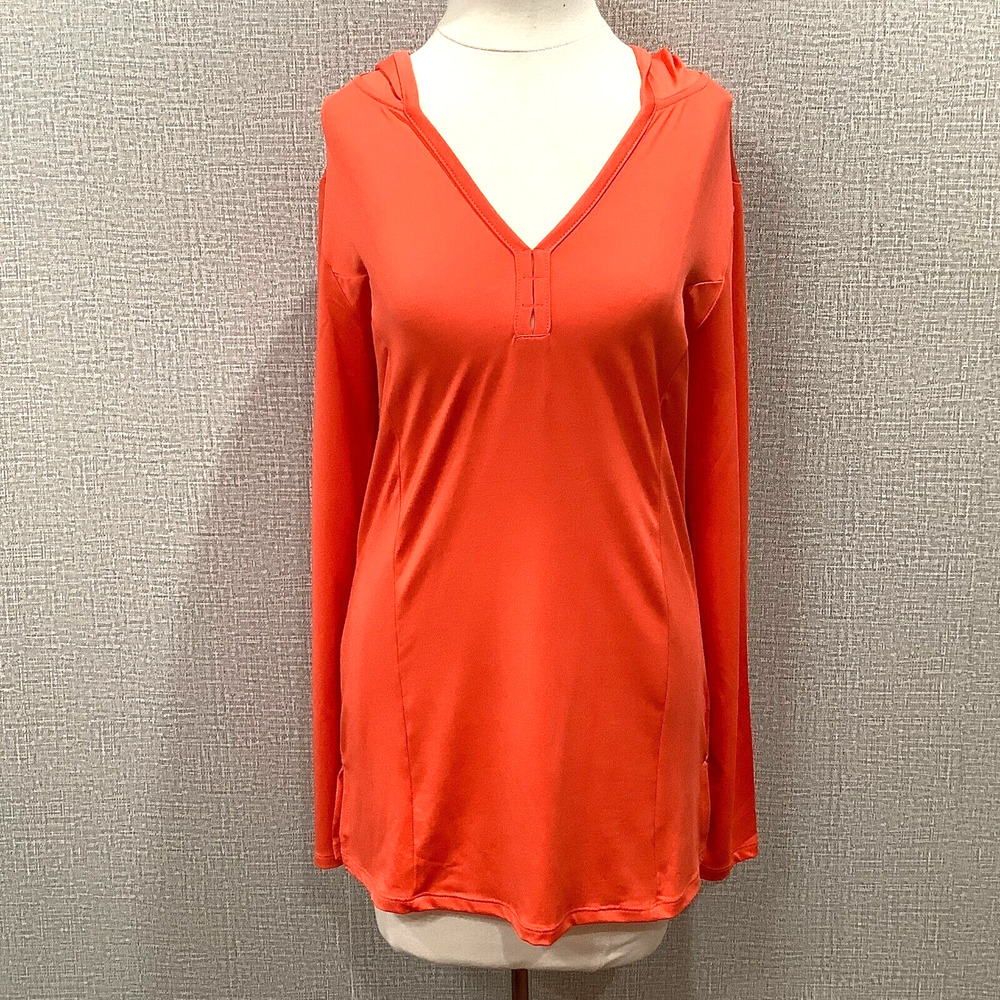 The American Outdoorsman Sun Protection Top Orange sz S Long Sleeve NWT